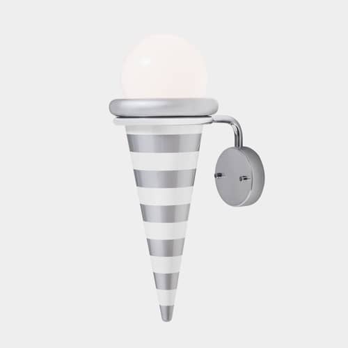 Gelato - Night Tales Wall light metal grey / By Masanori Umeda, 1982-2020 - Memphis Milano - Grey and white - Aluminium