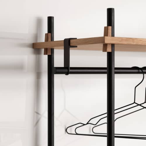 Accessoire / Tringle à vêtements pour système Shelving System - L 85 cm - MOEBE - Noir - Acier