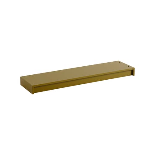 Accessorio  legno verde / Supporto L 131 x P 35 x H 10 cm - Per pannelli medium o grandi impilati - Muuto - Verde cachi - MDF tinto
