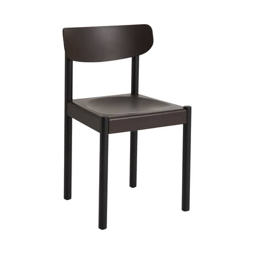 Chaise Pack 10 marron / Polypropylène recyclé - Hay - Marron / Noir - Chêne massif laqué, Fibre de bois, Polypropylène recyclé
