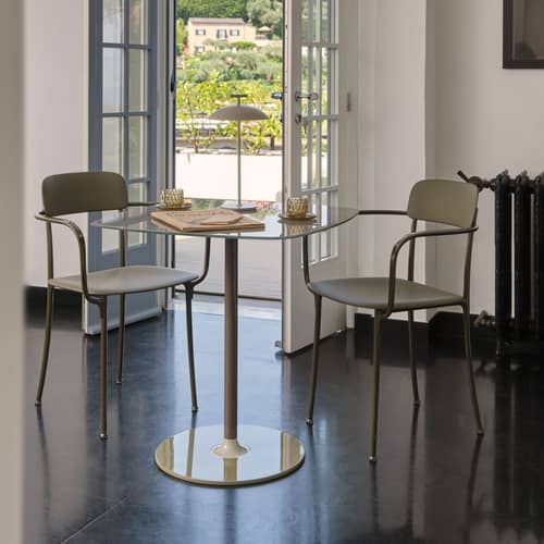 Savoia Dining chair plastic material green - Kartell - Green - Painted aluminium, Technopolymer