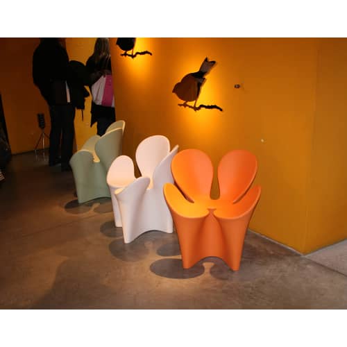 Fauteuil Clover plastique blanc / Ron Arad, 2007 - Driade - Blanc - Polyéthylène