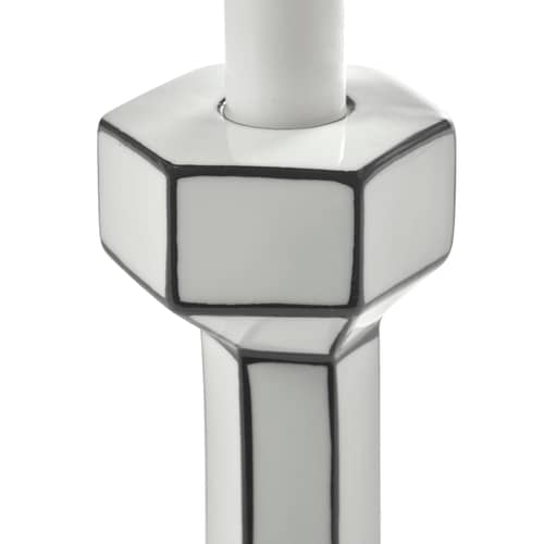 Kerzenleuchter Carte Blanche keramik weiß / Breit – H 20,8 cm - Serax - H 20,8 cm - Porzellan