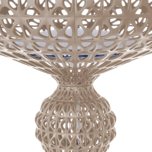 Lampadaire Kabuki Indoor / LED - Kartell - Tourterelle opaque - Technopolymère thermoplastique