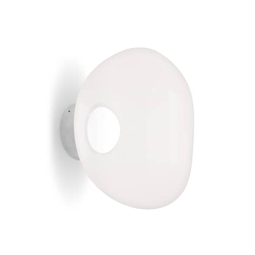Lampada da parete Melt Surface Mini LED materiale plastico bianco / Plafoniera - Ø 30 cm / Cambia colore - Tom Dixon - Bianco opalescente / Cromo - Acciaio, Policarbonato soffiato