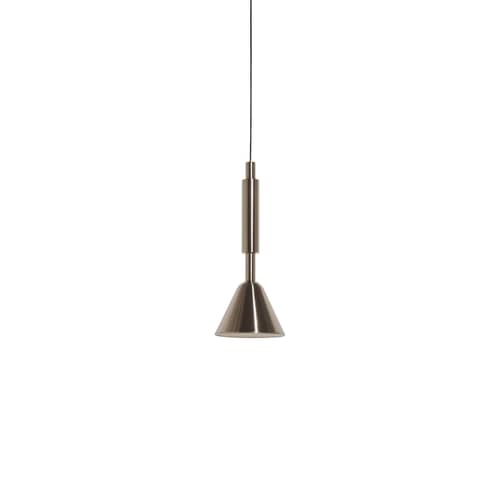 Pyl Pendant metal / Ø 21.6 x H 54 cm - Steerable - Petite Friture - Polished steel - Polished steel, Pressed glass