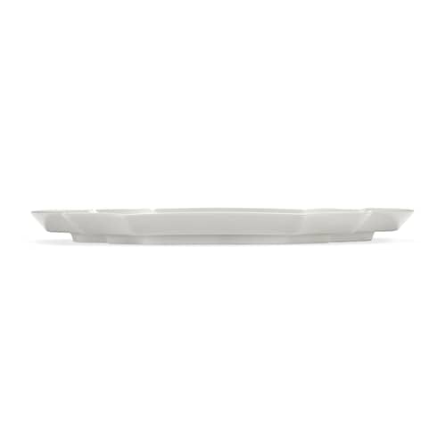 Assiette de présentation Perle Fine céramique blanc / 36,6 x 26,5 cm - Serax - Blanc - Porcelaine émaillée