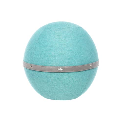 Pouf Original Regular bleu / Ergonomique - Ø 55 cm / Tissu chiné - BLOON PARIS - Bleu Lagon - PVC, Tissu polyester chiné