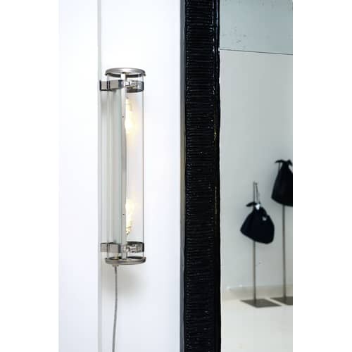 Applique d\'extérieur Rimbaud / Suspension - L 68 cm - SAMMODE STUDIO - Blanc / Laiton - Acier inoxydable, Aluminium anodisé, Verre borosilicaté