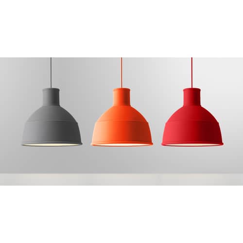 Suspension Unfold orange / Silicone - Ø 32,5 x H 29,5 cm - Muuto - Orange - Silicone
