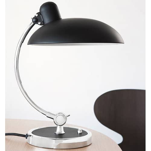 Kaiser idell Table lamp metal white H 42,5 cm - Fritz Hansen - White - Brass, Steel