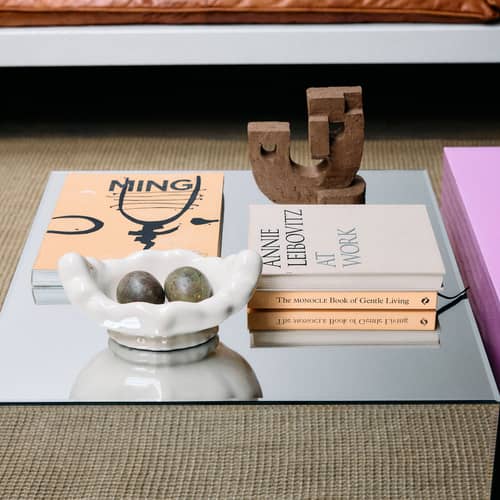 Tavolino Mirror Block vetro specchio / 60 x 60 x H 35 cm - HK LIVING - Specchio -  Verre miroir, MDF