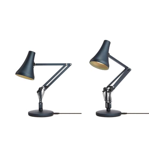 Tischleuchte 91 Mini Mini LED metall blau grau / LED - Netzanschluss oder USB - Anglepoise - Stahlblau - Aluminium, Gusseisen, Stahl