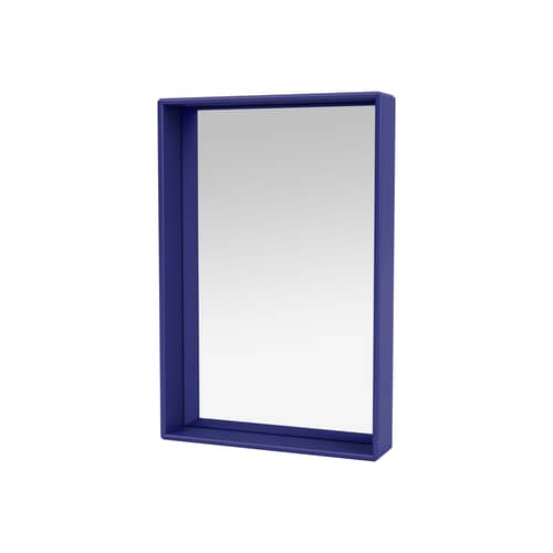 Wandspiegel Colour Frame - Shelfie holz blau / 46,8 x 69,6 x T 9,9 cm - MONTANA - Monarch 135 -  Verre miroir, lackierte Holzfaserplatte
