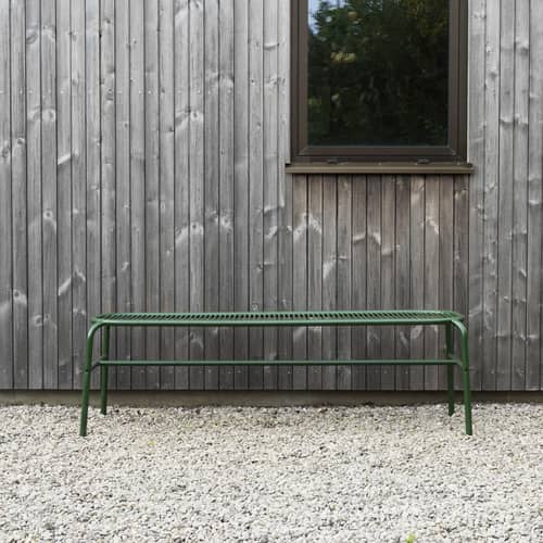 Banc Vig métal vert / L 150 cm - Normann Copenhagen - Vert - Acier thermolaqué