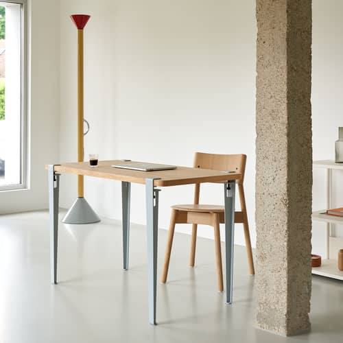  Base, legs metal blue with clamp / H 75 cm / To create Table & Desk - TIPTOE - Pale blue - Powder coated steel