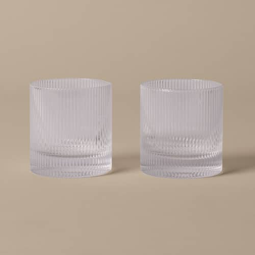 Bicchiere Ripple vetro trasparente / Set di 2 - 25 cl - Ferm Living - Trasparente - Vetro soffiato a bocca