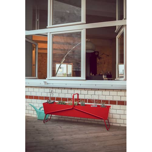 Blumenkasten Basket metall violett lang / L 119 x H 54 cm - Fermob - Schwarzkirsche - Aluminium, Stahl