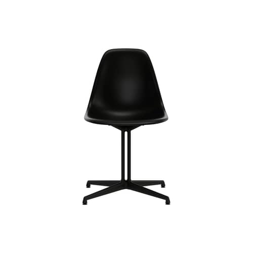 Chaise RE DSL - Eames Plastic Side Chair noir / (1950) - Pied La Fonda / Recyclé - Vitra - Noir foncé / Pied noir - Aluminium injecté, Polypropylène recyclé post-consommation