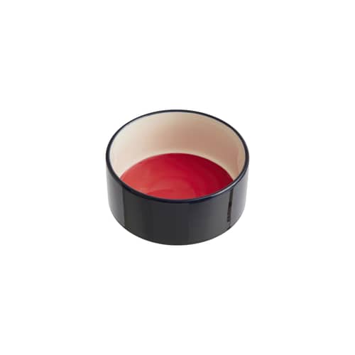 Hundenapf & Katzennapf Hay Dogs keramik blau / Small - Ø 15,5 x H 7 cm - Hay - Dunkelblau / Innenseite ecru - Sandstein