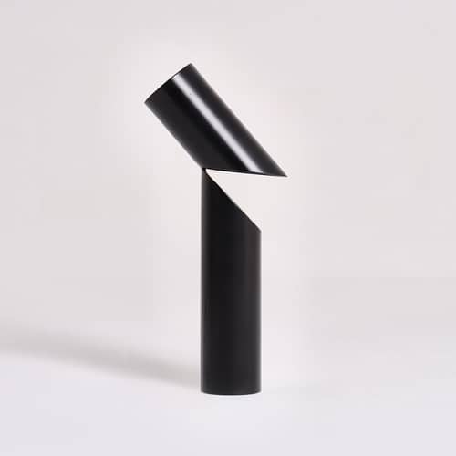 Lampe de table Ida / Ø 10 x H 55 cm - Axel Chay - Noir - Acier laqué