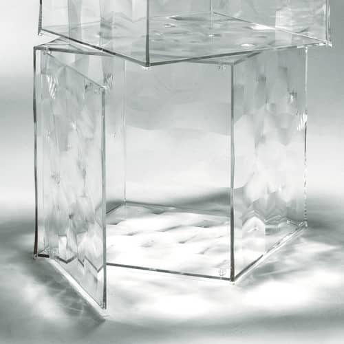 Ablage Optic plastikmaterial transparent mit Tür - Kartell - Kristall transparent - PMMA