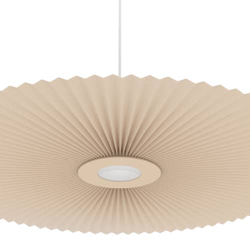 Carmen Medium Pendant textile beige / LED - Ø 90 cm - Hartô - Golden sand - Painted metal, Textile laminated on PET