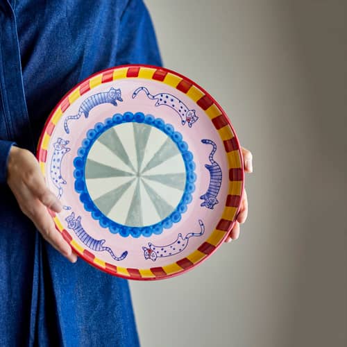 Plat Missy céramique / Ø 30 cm - Bloomingville - Multicolore - Grès