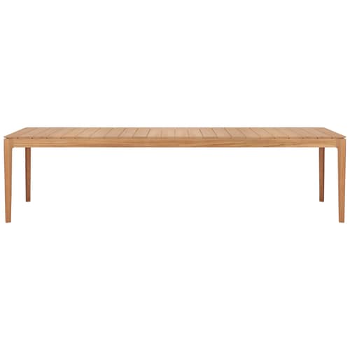 Bok OUTDOOR Rectangular table natural wood / 300 x 110 cm - 12 people - Ethnicraft - 300 x 110 cm - Solid teak