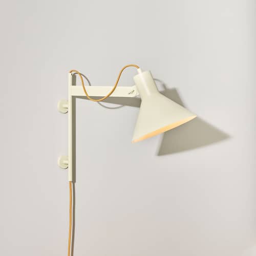 Studio Wall light with plug metal green / Orientable - HÜBSCH - Light green - Lacquered iron