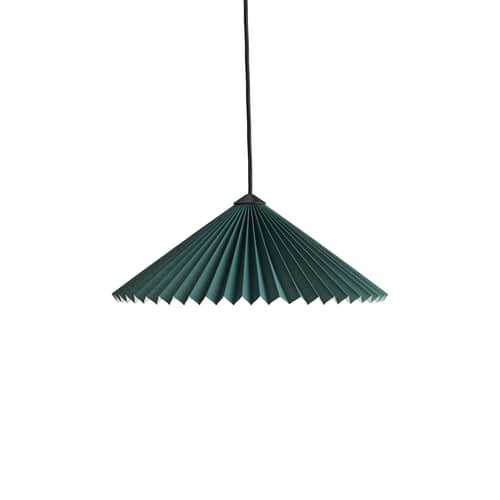 Suspension Matin tissu vert / Ø 38 cm - Hay - Vert - Coton enduit plissé