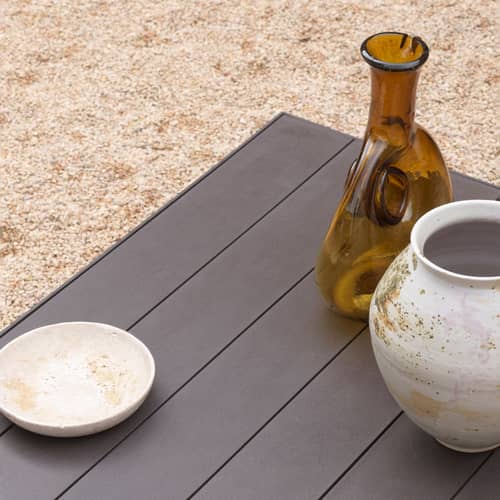 Table basse Maximo marron / 80 x 80 x H 25,5 cm - NARDI - Terre - Résine fibre de verre