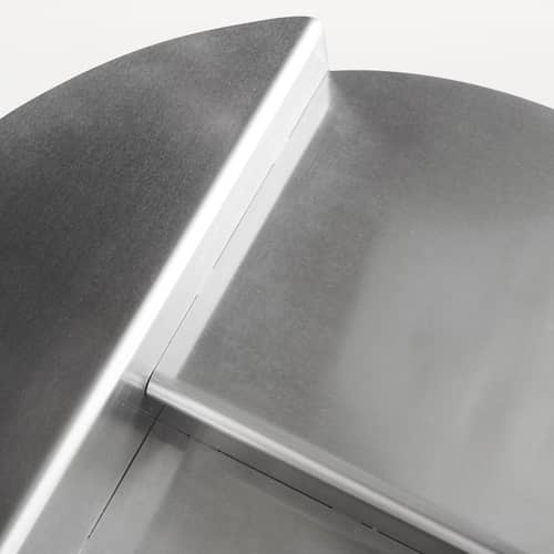 Table d\'appoint Rivet Side métal / L 51,3 x P 51,3 x H 40 cm - Frama  - Aluminium brut - Aluminium brut
