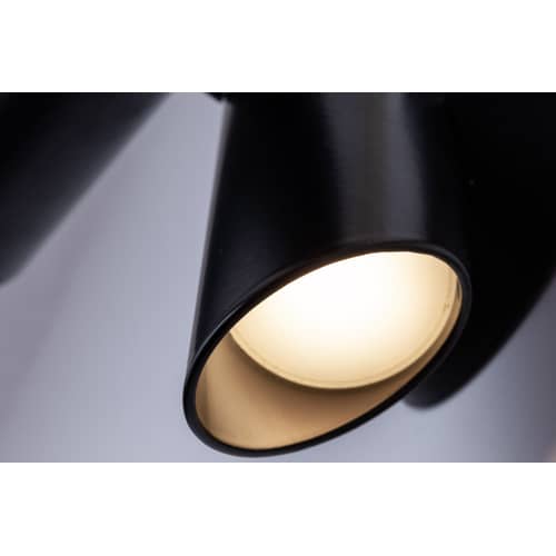Wandleuchte Tubes 2 metall schwarz / LED / verstellbar - Nemo - Schwarz - extrudiertes Aluminium