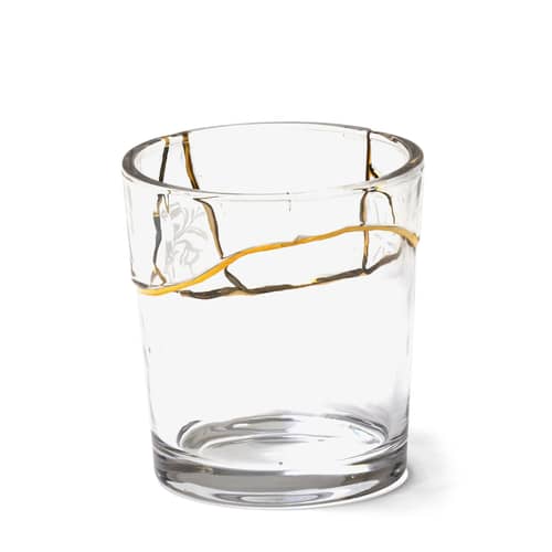 Verre Kintsugi n°3 verre transparent or / Verre & or fin - Seletti - n°3 / Transparent & or - Or fin, Verre