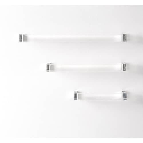Rail Wall-mounted towel rail plastic material brown / L 30 cm - Kartell - Amber - PMMA