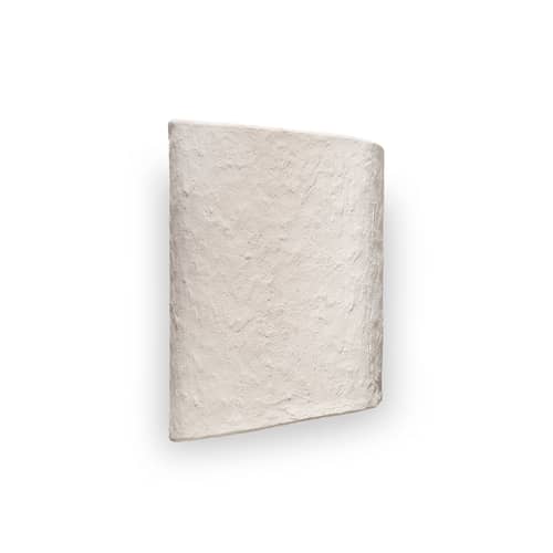 Wandleuchte Earth papierfaser weiß / Recyceltes Pappmaché - L 31 x H 45 cm - Serax - Weiß -  Papier mâché recyclé