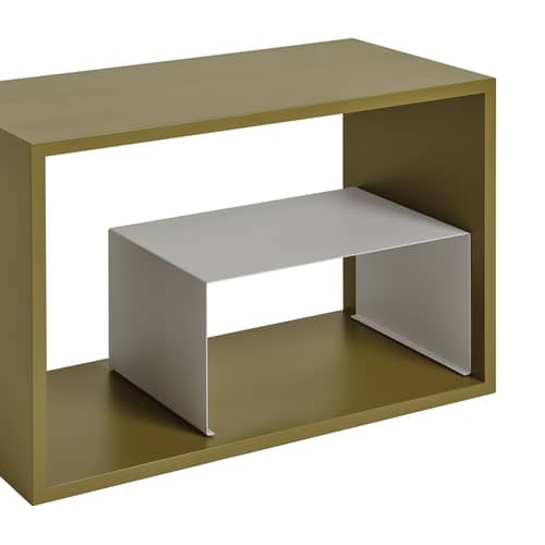 Accessoire / Demi-étagère pour module stacked - L 39,6 x P 28 x H 20 cm - Muuto - Gris - Acier