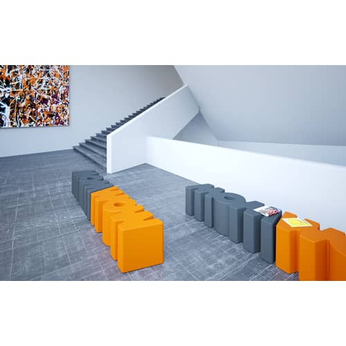 Banc Wow plastique rouge / L 147 cm - Slide - Rouge - Polyéthylène