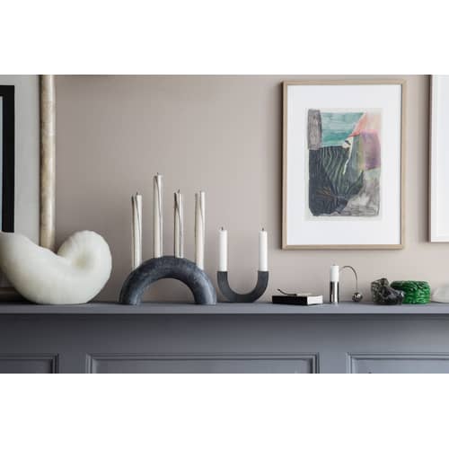 Bougeoir Balance métal noir / Bougie longue - Ferm Living - Noir - Laiton bruni