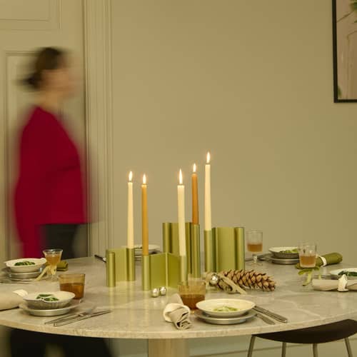 Chandelier Pair métal vert / H 18 cm - Muuto - Vert - Aluminium anodisé