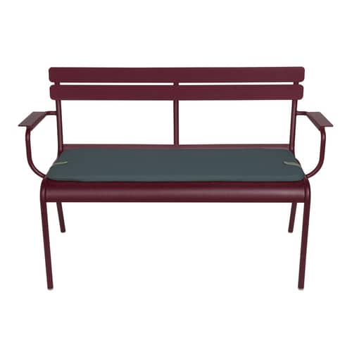 Cuscino per panca Color Mix tessuto blu / 106 x 35 cm - Fermob - Blu notte - Espanso, Tessuto acrilico
