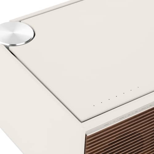 Diffusore bluetooth PR Link legno beige / Hi-Fi Multiroom - La Boîte Concept - Beige e Noce - Alluminio, Bachelite, Noce massello