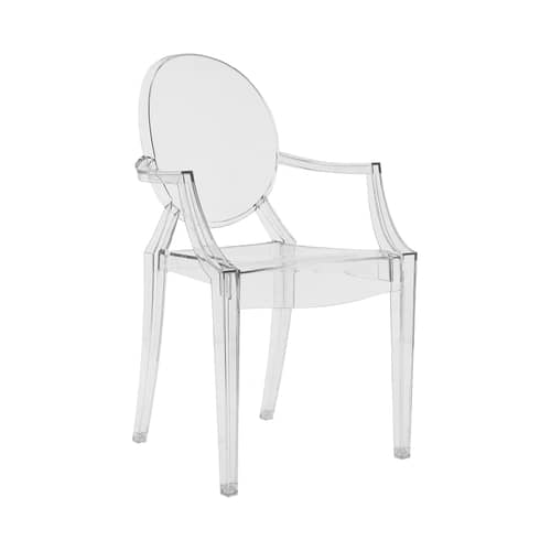 Fauteuil empilable Louis Ghost plastique transparent / Lot de 4 - Polycarbonate 2.0 / Seconde vie - Kartell - Cristal - Polycarbonate