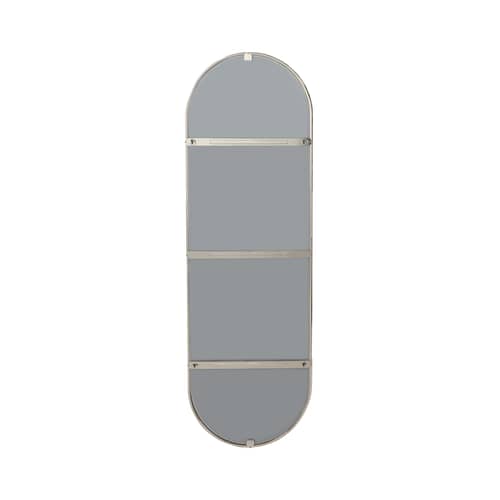 Miroir mural Angui Tall métal argent / 50 x 160 cm - AYTM - Argent - Acier, Verre