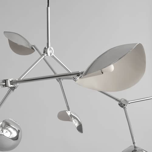 Stingray Grande Pendant metal silver / 177 x 142 cm - 101 COPENHAGEN - Chromed - Chromed aluminium