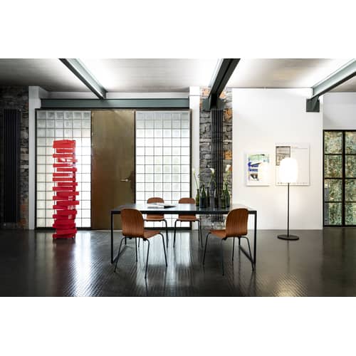 Revolving Cabinet Storage unit plastic material red / Pivoting cabinets - Shiro Kuramata, 1970 - H 185 cm - Cappellini - Glossy red - Acrylic