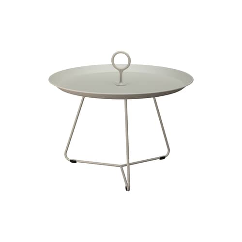 Table basse Eyelet Medium métal beige / Ø 57,5 x H 41 cm - Houe - Beige - Acier thermolaqué