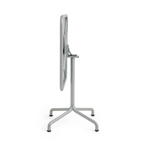 Table rectangulaire Deville métal gris / 60 x 70 cm - Hay - Gris argent - 