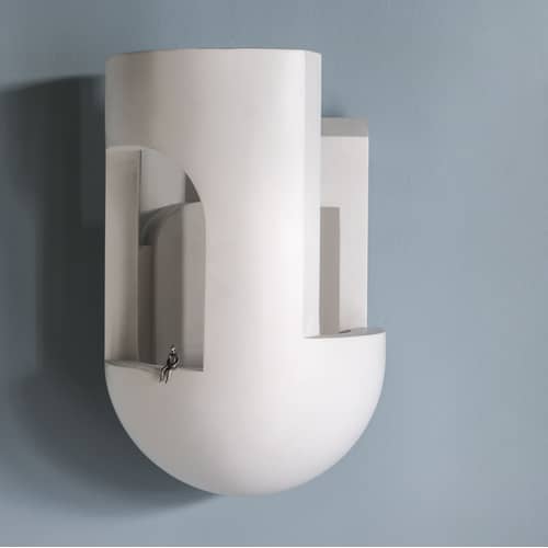 Soul Story 3 Wall light stone white gold / LED - Plaster & gold leaf - DCW éditions - Gold leaf / White - Plaster